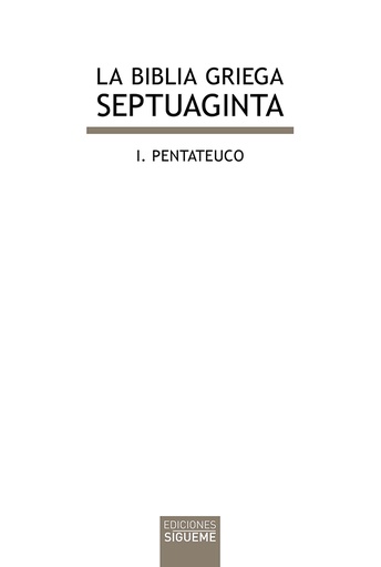 [9788430116935] La Biblia griega: I. Pentateuco