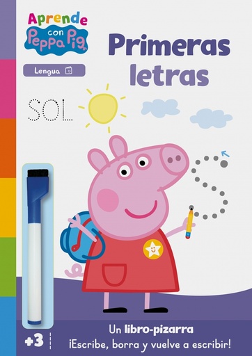 [9788448859077] Peppa Pig. Primeros aprendizajes - Aprendo con Peppa Pig. Primeras letras (Libro-pizarra)