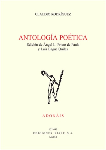 [9788432142475] Antología Poética. Claudio Rodríguez