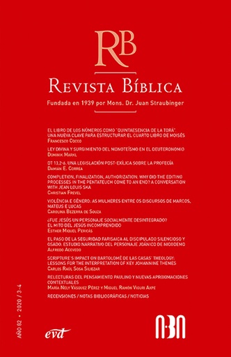 [9770034707206] Revista Bíblica 2020/3-4 - Año 82