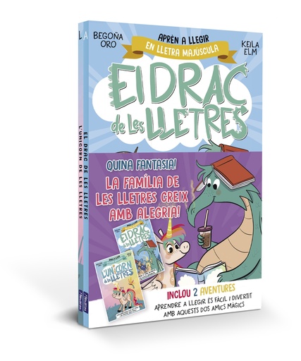 Quina fantasia! La família de les lletres creix amb alegria. Pack amb 2 llibres: l'unicorn i el drac de les lletres