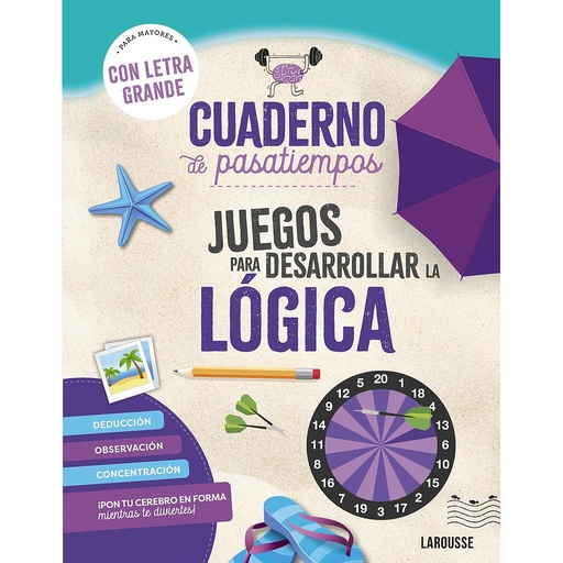 [9788410124417] Cuaderno de pasatiempos para mayores. Juegos para desarrollar la lógica.