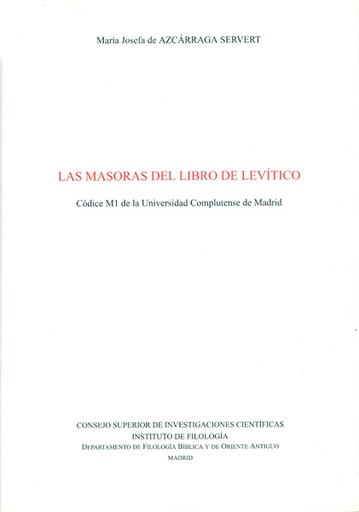 [11057] Las masoras del Libro de Levítico