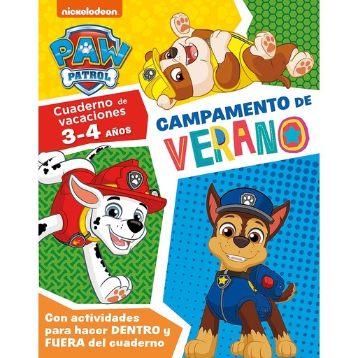 [9788448861094] Paw Patrol | Patrulla Canina. Cuaderno de vacaciones . - Campamento de verano (3-4 años)